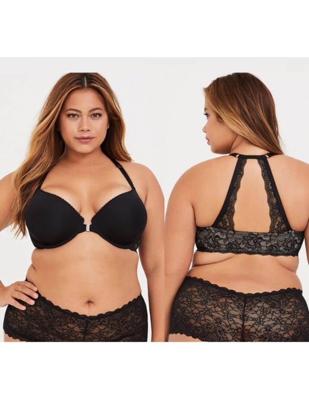 Torrid | Black Push Up Racerback Bra | Size 48DD
